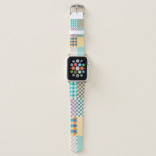 Vintage Patchwork Textile Seamless Background Apple Watch Band