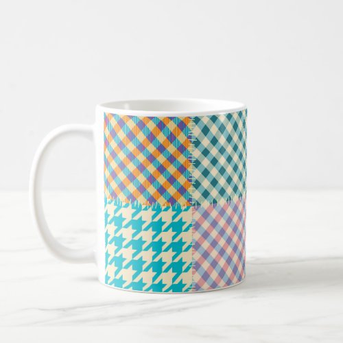 Vintage Patchwork Textile Seamless Background Coffee Mug