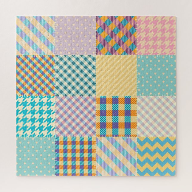 Vintage Patchwork: Textile Seamless Background Jigsaw Puzzle (Vertical)