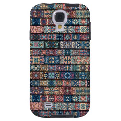 Vintage patchwork with floral mandala elements galaxy s4 case