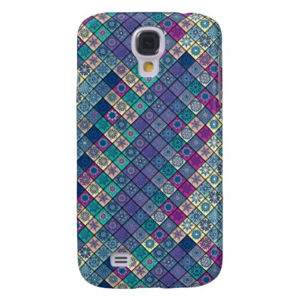Vintage patchwork with floral mandala elements galaxy s4 cover