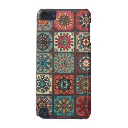 Vintage patchwork with floral mandala elements iPod touch 5G case