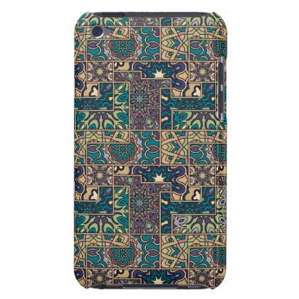 Vintage patchwork with floral mandala elements iPod touch case