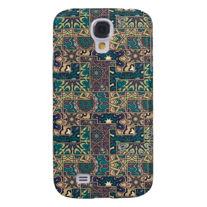 Vintage patchwork with floral mandala elements samsung s4 case