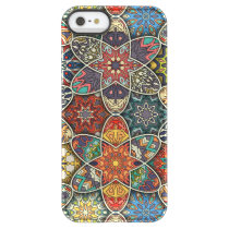 Vintage patchwork with floral mandala elements permafrost iPhone SE/5/5s case