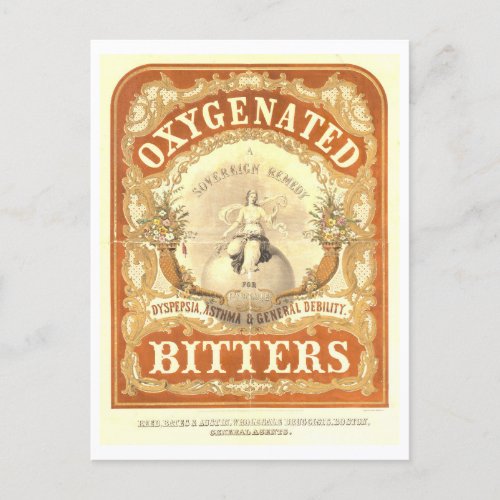 Vintage Patent Medicine Advertisement for Bitters Postcard