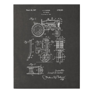 Vintage Patent Print 1957 Toy Farm Tractor