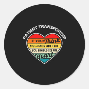 Vintage Patient Transrter Appreciation Thank You Classic Round Sticker