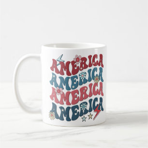 Vintage Patriotic 4th of July Coffee Cup