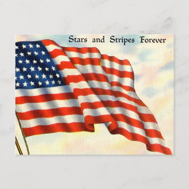 Vintage Patriotic 4th of July Postcard (Front)
