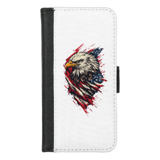 Vintage Patriotic American Eagle 4th of July iPhone 8/7 Wallet Case