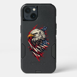 Vintage Patriotic American Eagle 4th of July iPhone 13 Case