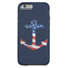Vintage Patriotic American Flag Anchor Nautical US