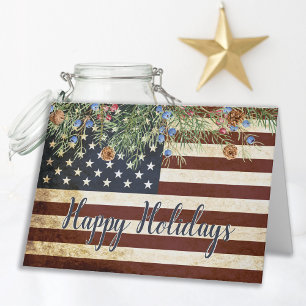 Vintage Patriotic American Flag Corporate Holiday