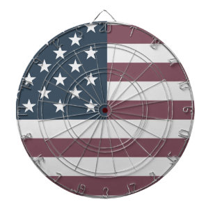 Vintage Patriotic American flag custom dartboard