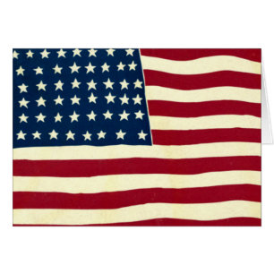 Vintage Patriotic American Flag, Fourth of July