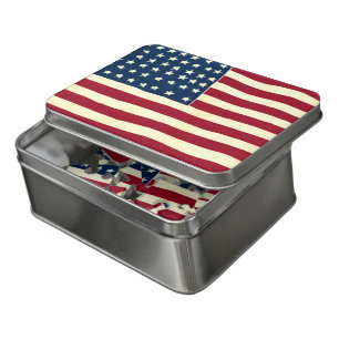 Vintage Patriotic American Flag, Fourth of July Jigsaw Puzzle