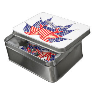 Vintage Patriotic American Flag, Fourth of July Jigsaw Puzzle