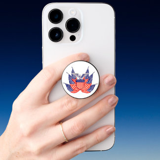 Vintage Patriotic American Flag, Fourth of July PopSocket
