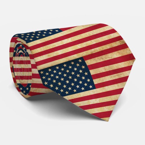 Vintage Patriotic American Flag Neck Tie