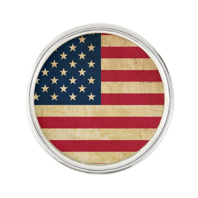 Vintage Patriotic American Flag Pin (Front)