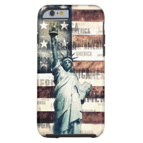 Vintage Patriotic American Liberty Tough iPhone 6 Case