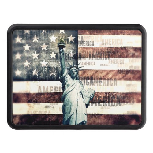 Vintage Patriotic American Liberty Tow Hitch Cover