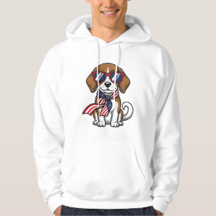 Vintage Patriotic Beagle Dog Sunglasses Shirt_1 Hoodie