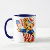 Vintage Patriotic Bear Mug (Left)