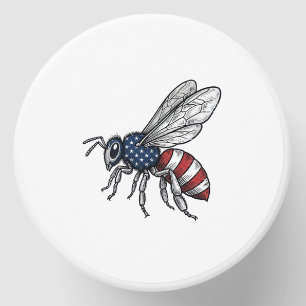 Vintage Patriotic Bee Vector Graphic Shirt Design_ Mini Candle Favors