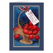 Vintage Patriotic Birthday Greeting Card (Front)