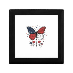Vintage Patriotic Butterfly America Shirt Design_1 Gift Box