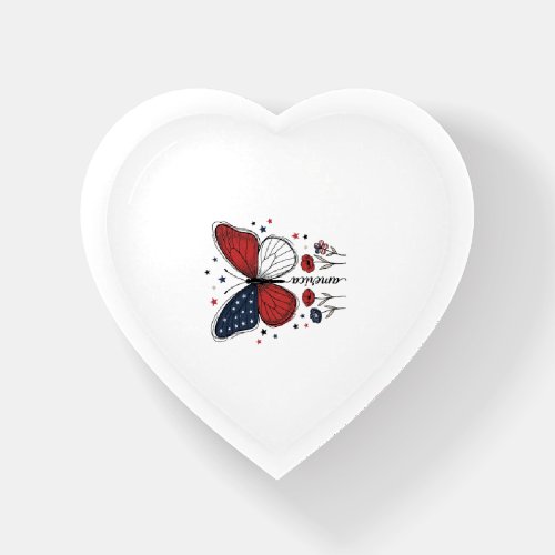 Vintage Patriotic Butterfly America Shirt Design_1 Paperweight