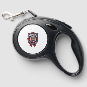 Vintage Patriotic Cat Meowica USA Shirt Design_1 Retractable Pet Leash