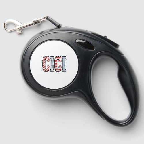 Vintage Patriotic CICI Name Vector Shirt Design_1 Retractable Pet Leash