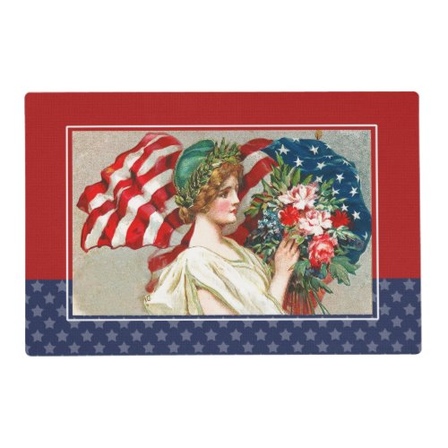 Vintage Patriotic Design 4th of July Party  Placemat