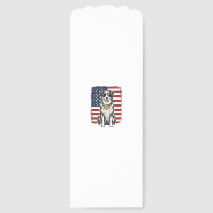 Vintage Patriotic Dog American Flag Shirt Design_1 Bookmarks
