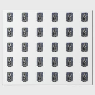 Vintage Patriotic Draft Horse Flag Vector Design_1 Wrapping Paper