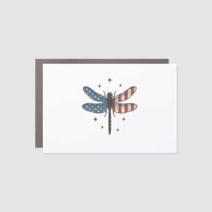 Vintage Patriotic Dragonfly Vector Shirt Design_1 Car Magnet