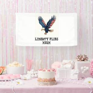 Vintage Patriotic Eagle 4th of July Banner