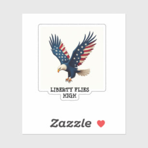 Vintage Patriotic Eagle 4th of July Sticker – USA 