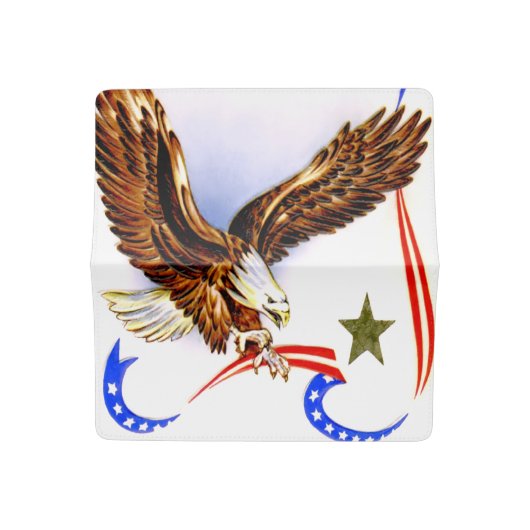 Vintage Patriotic Eagle and Star Check Book Cover (Open)