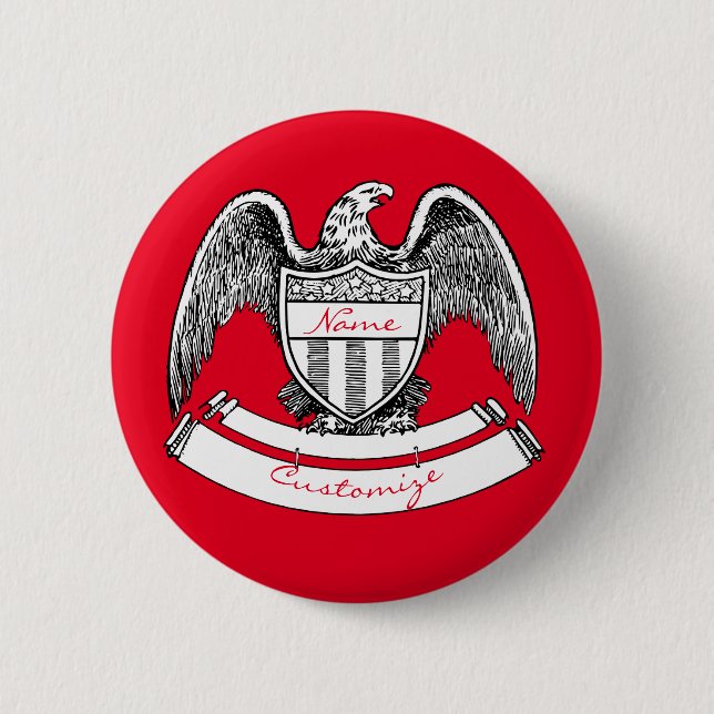 Vintage Patriotic Eagle PlaqueThunder_Cove Button (Front)