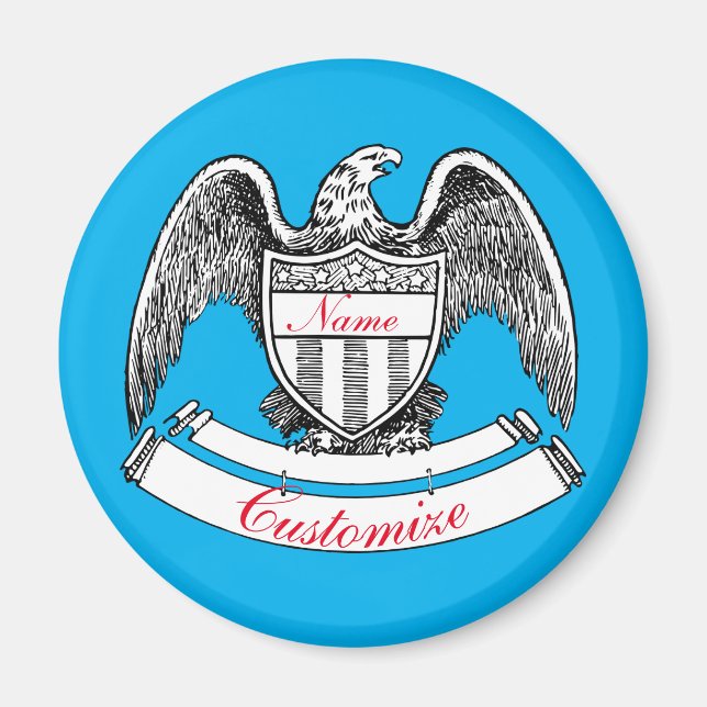 Vintage Patriotic Eagle PlaqueThunder_Cove Magnet (Front)