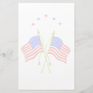 Vintage Patriotic Flag Stationery