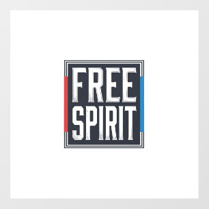 Vintage Patriotic Free Spirit Box Graphic Design_1 Floor Decals