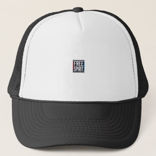 Vintage Patriotic Free Spirit Box Graphic Design_1 Trucker Hat