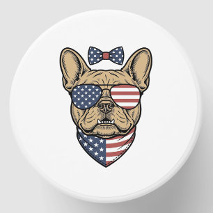 Vintage Patriotic French Bulldog Vector Art_1 Mini Candle Favors