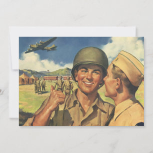 Vintage Patriotic Heroes, Military Airplane Men