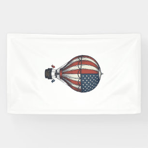 Vintage Patriotic Hot Air Balloon Shirt Design_1 Banner